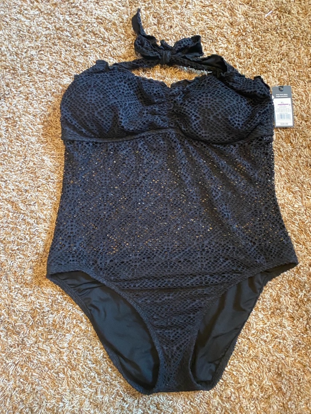 Mossimo One-Piece Swimsuit with sheer midriff